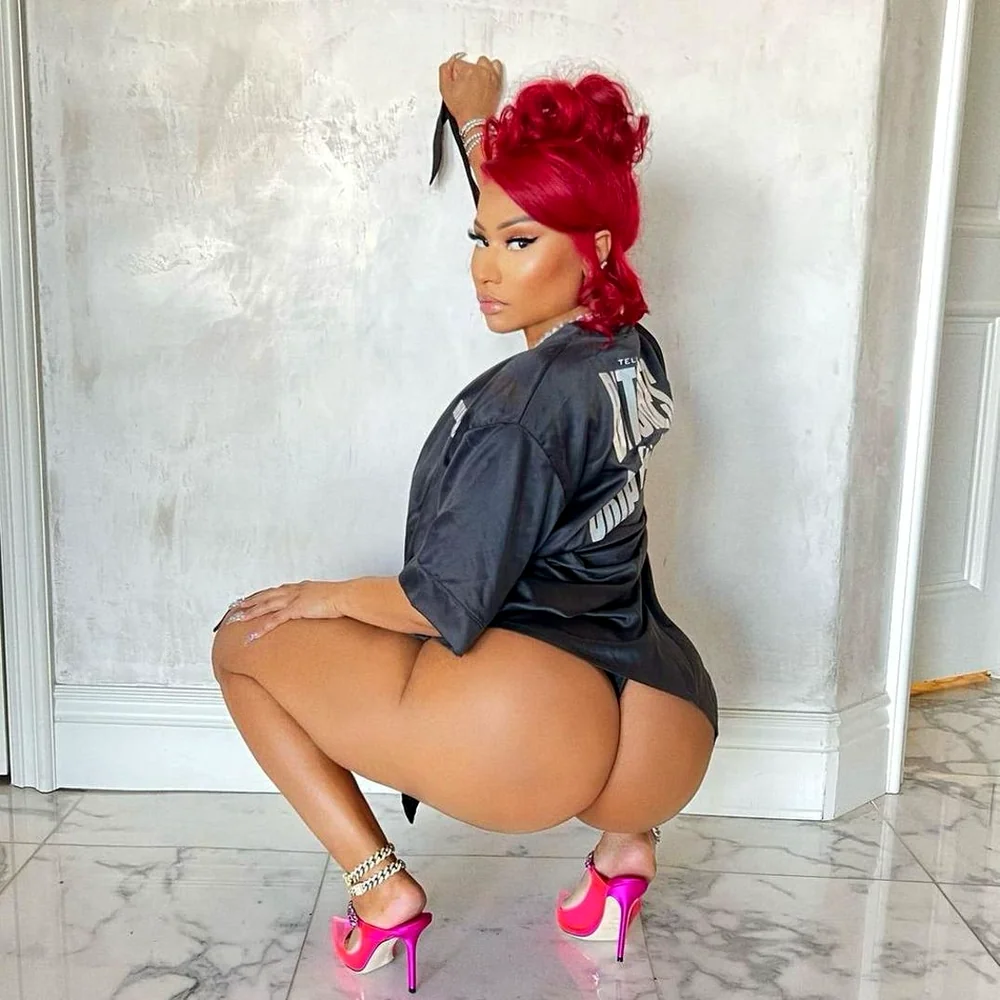 File photo of Nicki Minaj with red hair.
